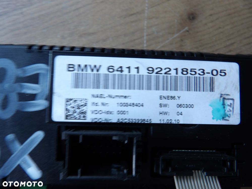 BMW - E81,E87 - PANEL KLIMATYZACJI - DEMONTAŻ - 9221853 - 2
