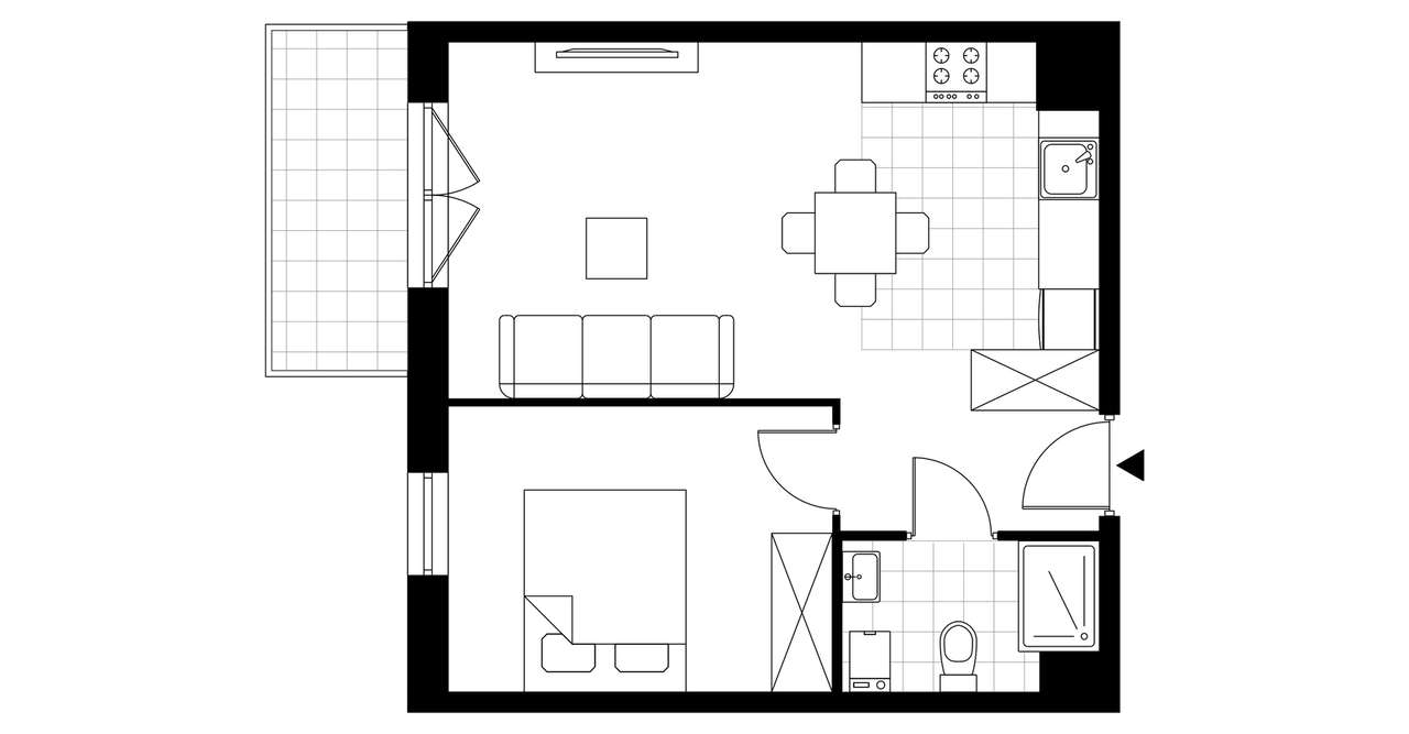 2-pokojowe mieszkanie 38m2 + balkon Bez Prowizji - Pełny obrazek: 4/8