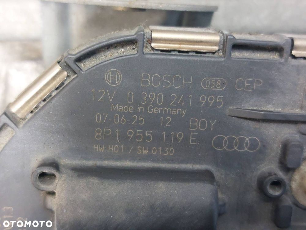MECHANIZM WYCIERACZEK + SILNICZEK PRZÓD AUDI A3 8P EU 8P1955023K 8P1955119E - 4