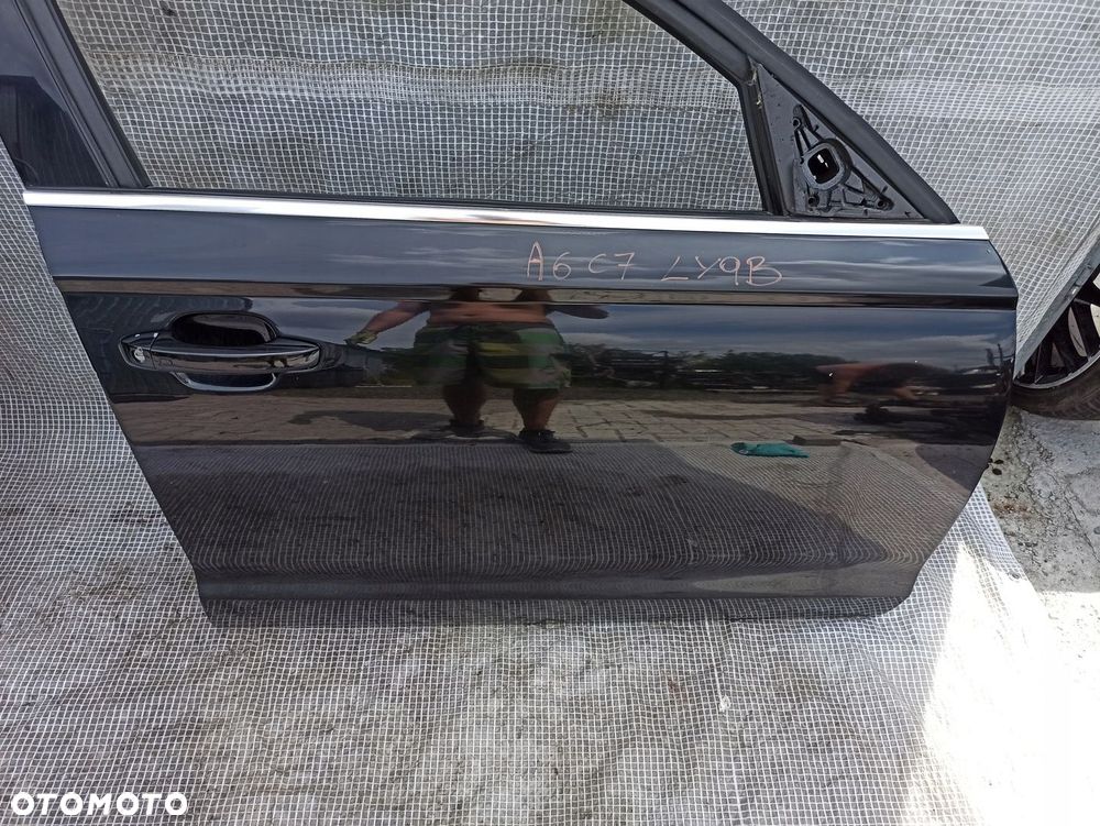 AUDI A6 C7 4G0 DRZWI PRAWE PRZEDNIE PRZÓD LY9B KOMPLETNE W KOLOR CZARNE - 2