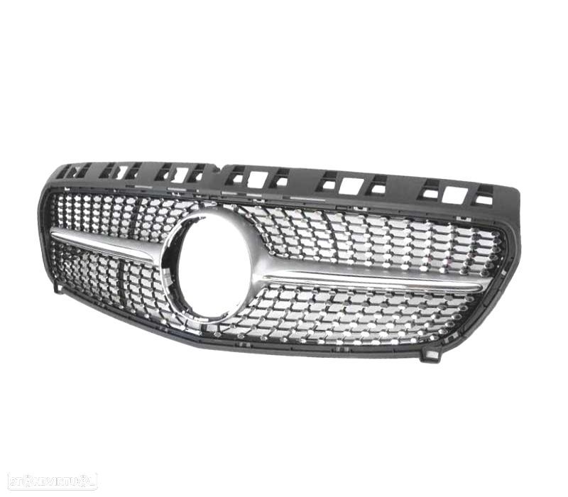 GRELHA FRONTAL MERCEDES CLASE A W176 12-15 CROMADO LOOK DIAMOND - 2