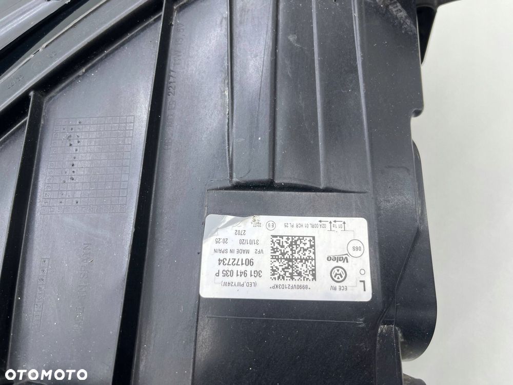 VW PASSAT B8 LIFT PRAWA LAMPA FULL LED EUROPA 3G1941035P - 8