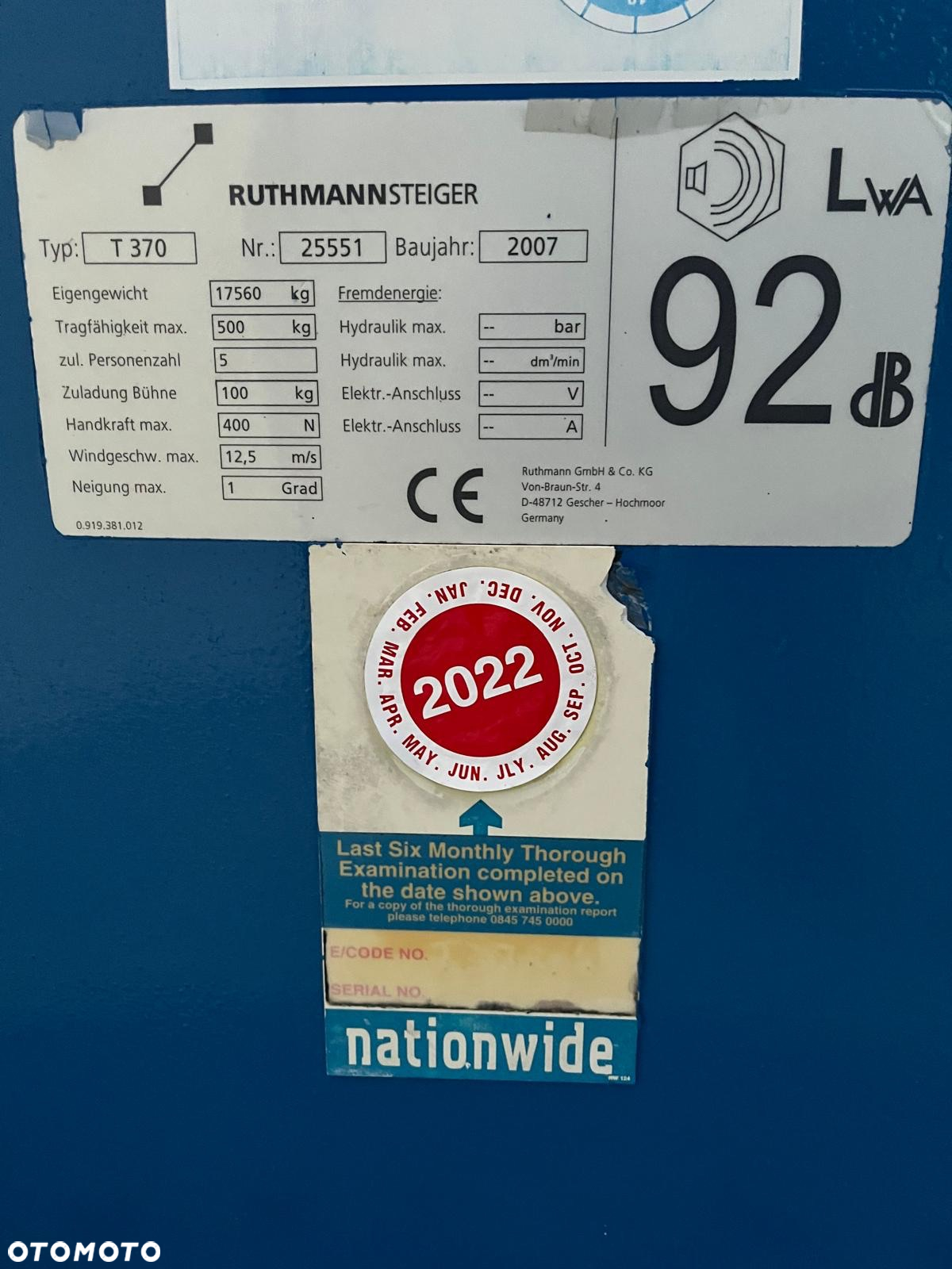 MAN Podnośnik Koszowy 37 Metrów Zwyżka 28 W Bok UDT na rok Pilot !Ruthmann T370 Niemcy! Jak Wumag Multitel GSR - 16