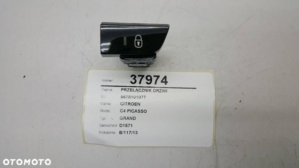 WŁĄCZNIK PRZYCISK DRZWI CITROEN C4 PICASSO II 9678101077 - 3