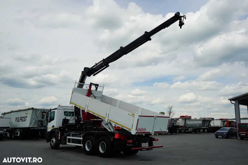 Mercedes-Benz AROCS 2636 / 6X4 / BASCULATOR / + HIAB X-HIDUO 228 E-3 HDS / TELECOMANDĂ / FURCĂ PENTRU PALEȚI / EURO 6 - 4