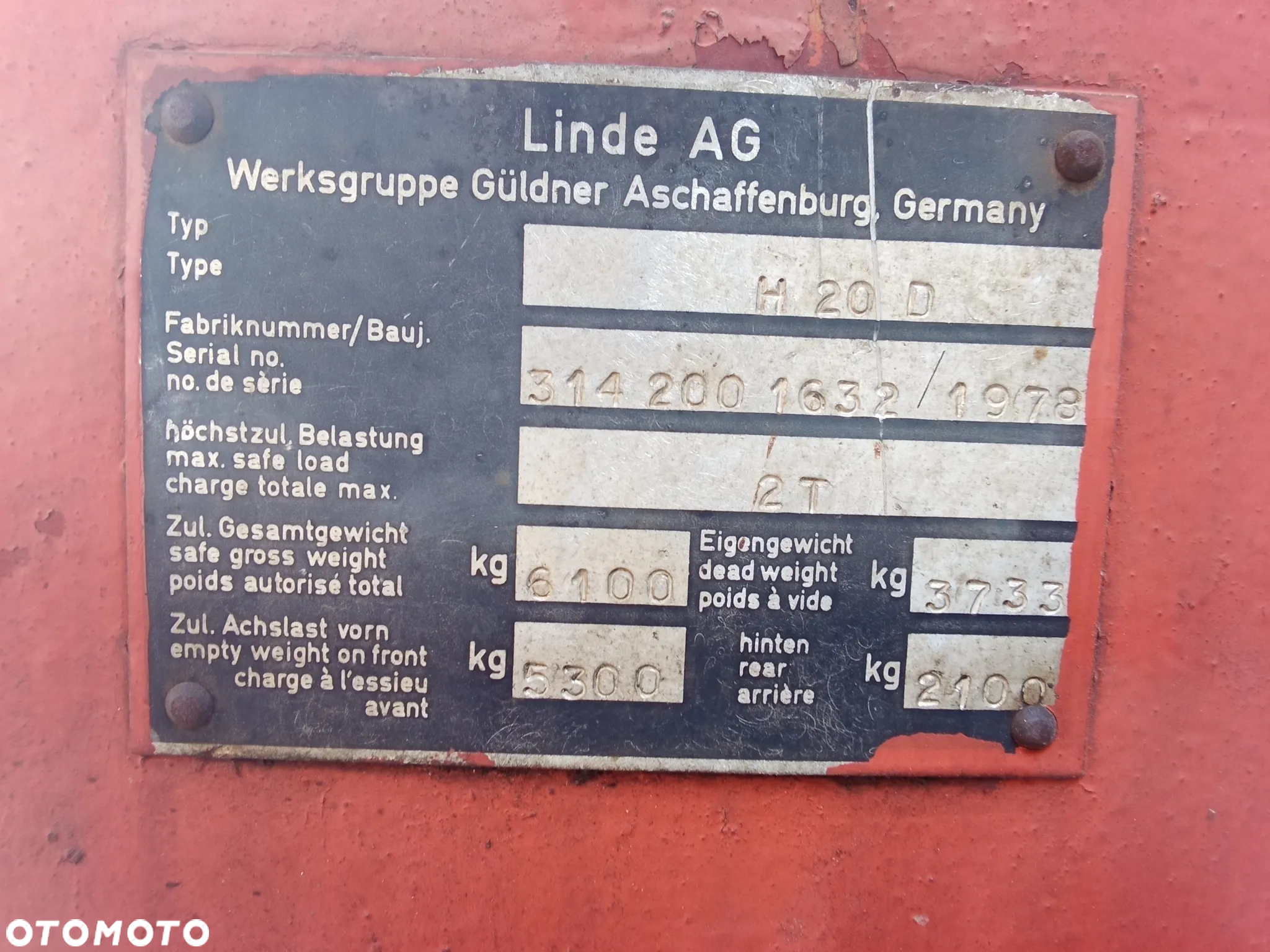 Widły widlak linde 1978r. - 8