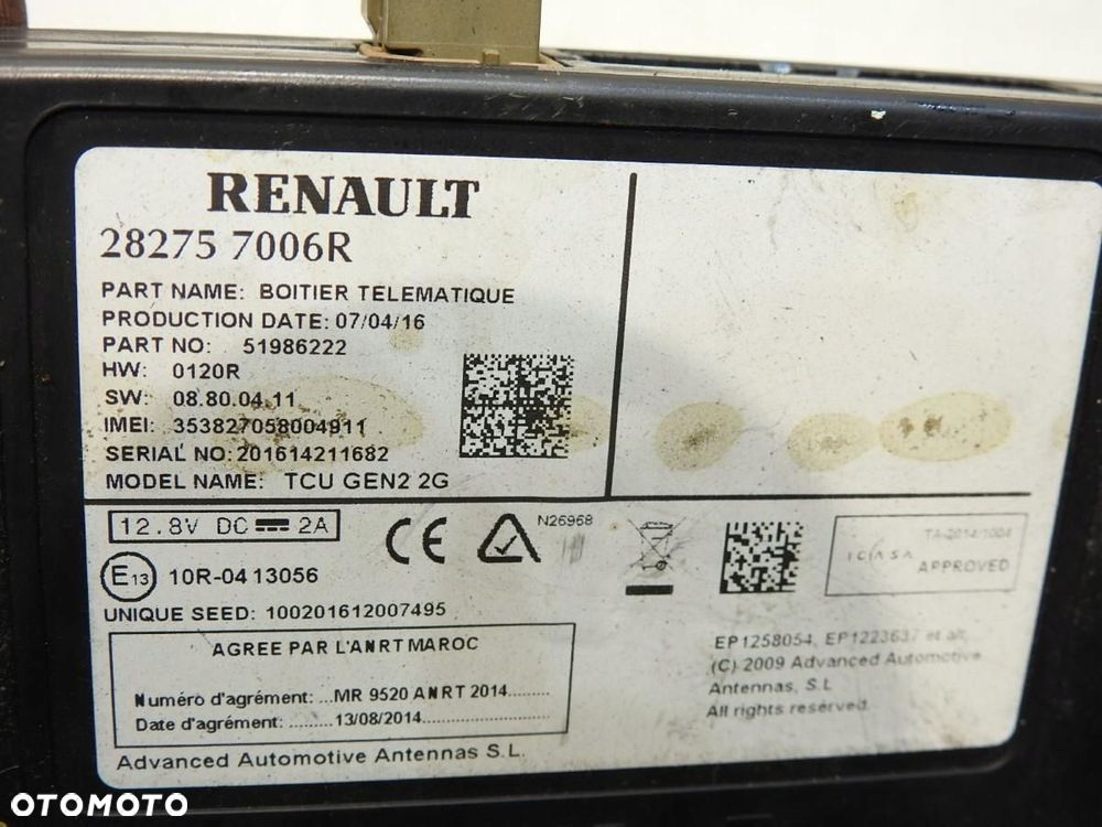 MODUŁ STEROWNIK NAWIGACJI RENAULT MEGANE IV 282757006R 51986222 - 6