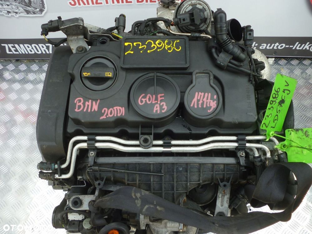 SILNIK AUDI A3 VW GOLF 2.0 TDI 170KM BMN 171 TYS  UKŁ. PALIWOWY - 2