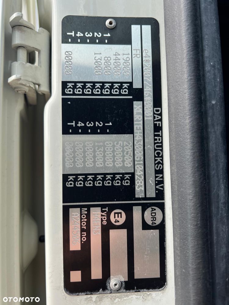 DAF Xf 106.460 hydraulika do wywrotu ruchomej podłogi 2016 lodówka retarder wron-pol - 18