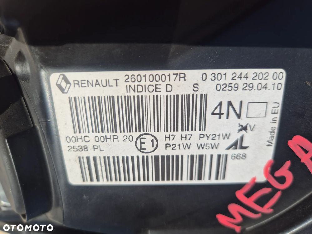 Renault Megane III lampa prawa.2008-2013.OE.AL. - 10