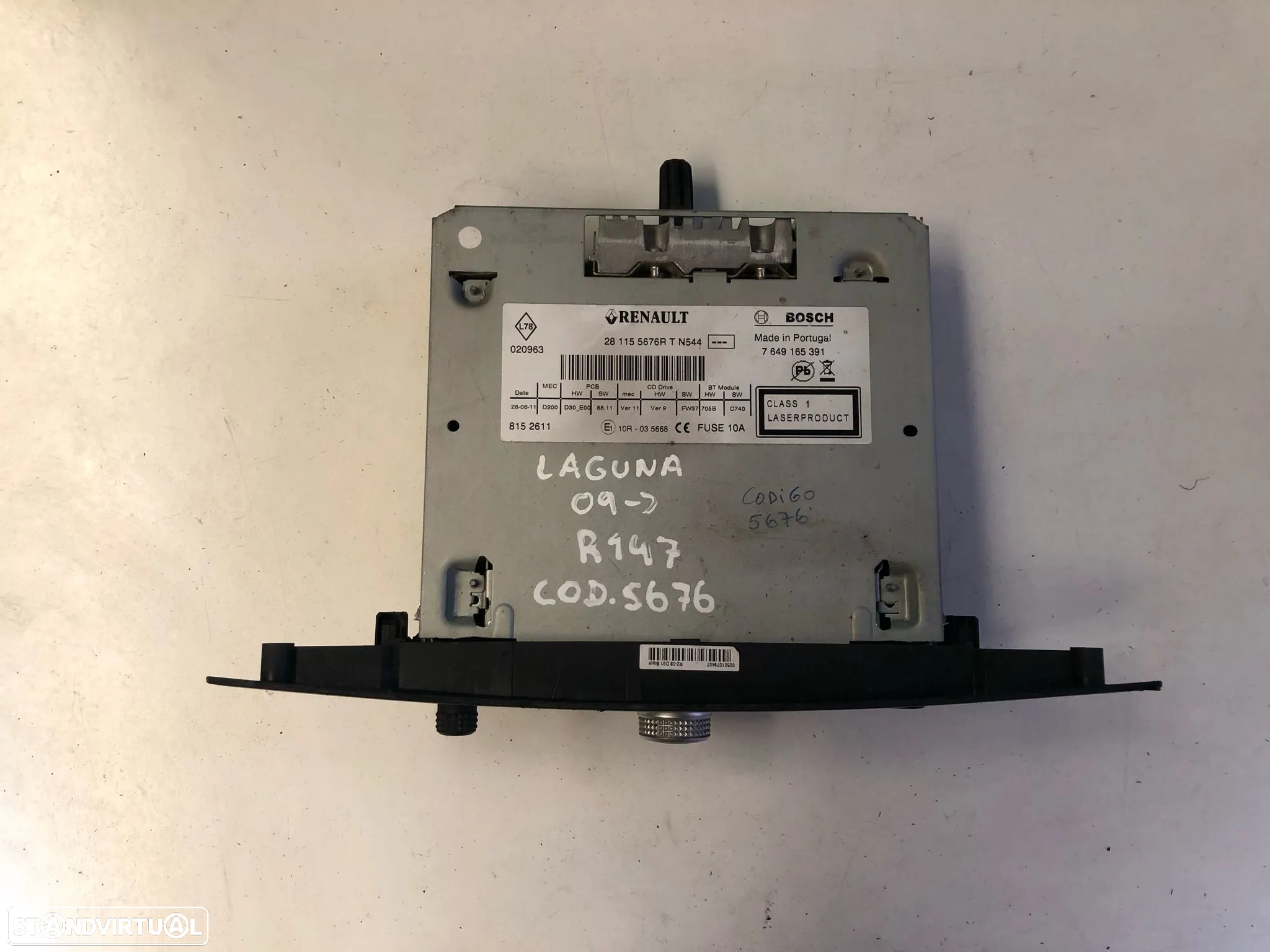 RENAULT LAGUNA III 3 AUTO RADIO CD - R147 - 2