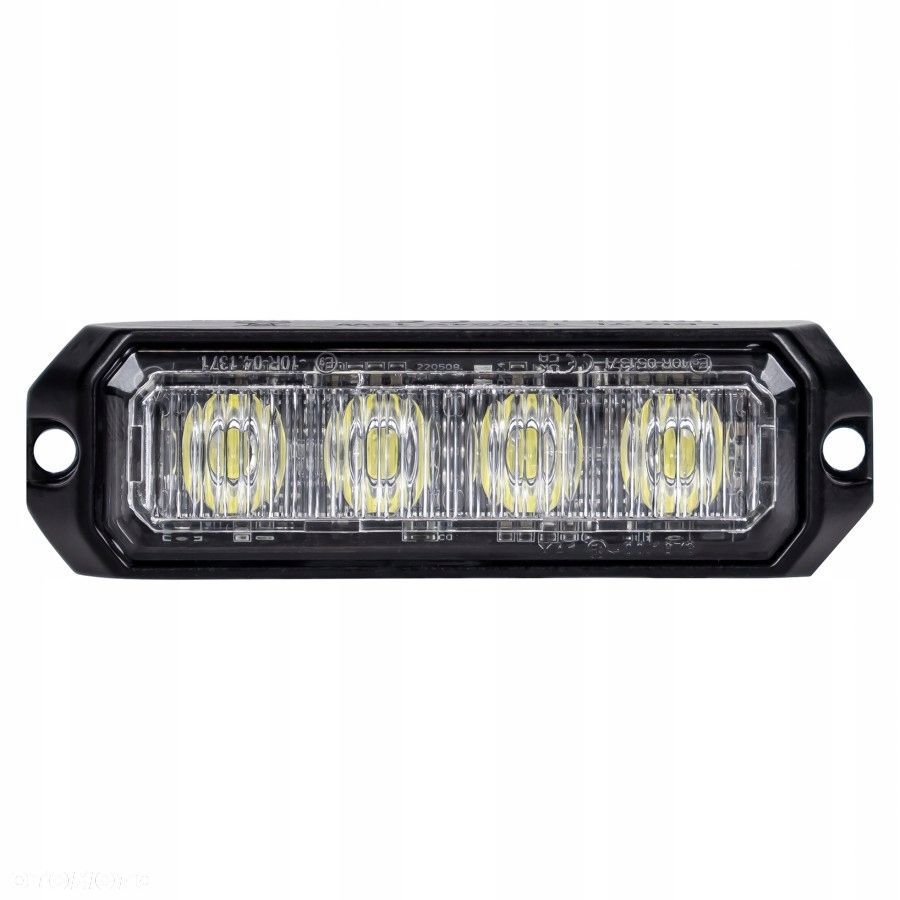 lampa strobo 4x led mała biała r10 uniwersalna - 1