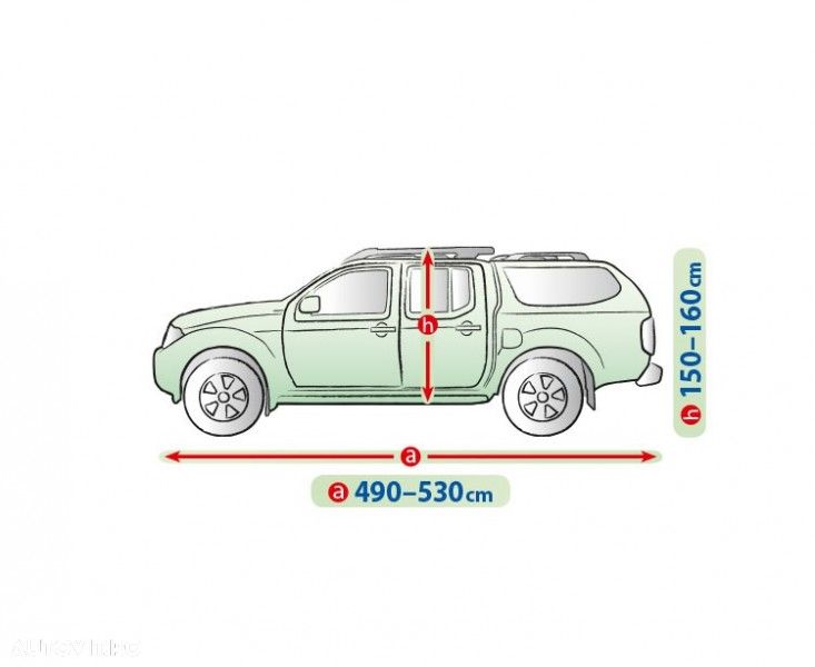 Prelata auto, husa exterioara Mobile Garage XL pickup hardtop , lungime 490-530 cm - 2