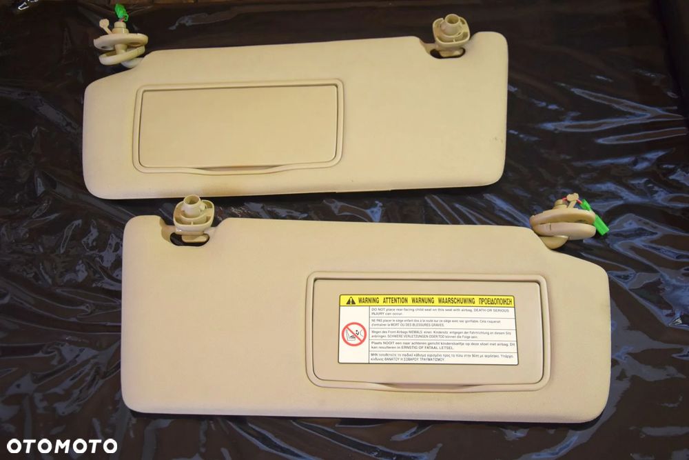 Honda Civic VIII UFO 06-11 Daszek KREMOWY BEŻOWY EU osłona przeciwsłoneczna PRAWY / LEWY - 1