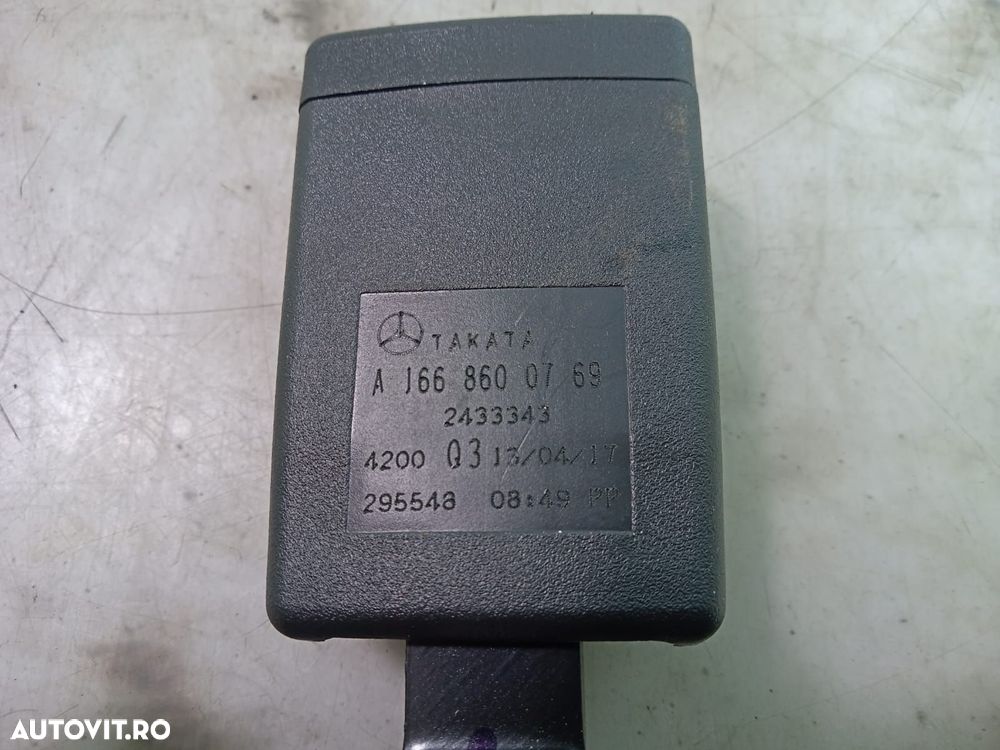 Pretensioner stanga spate A1668600769 Mercedes-Benz ML W166 [2011 - 2 - 2