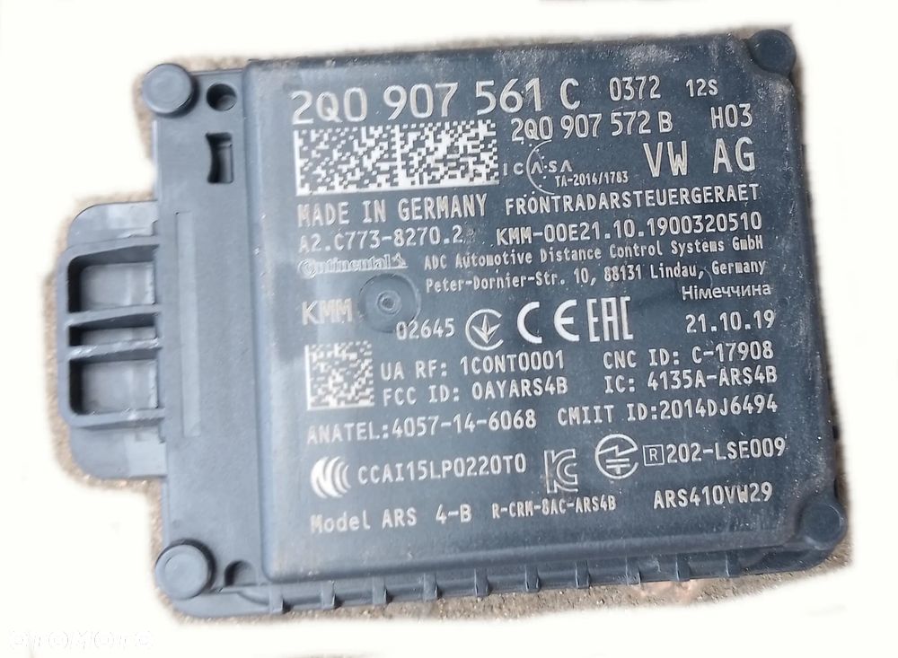 SEAT ARONA FR CZUJNIK RADAR ACC MODUŁ SENSOR 2Q0907561C - 1
