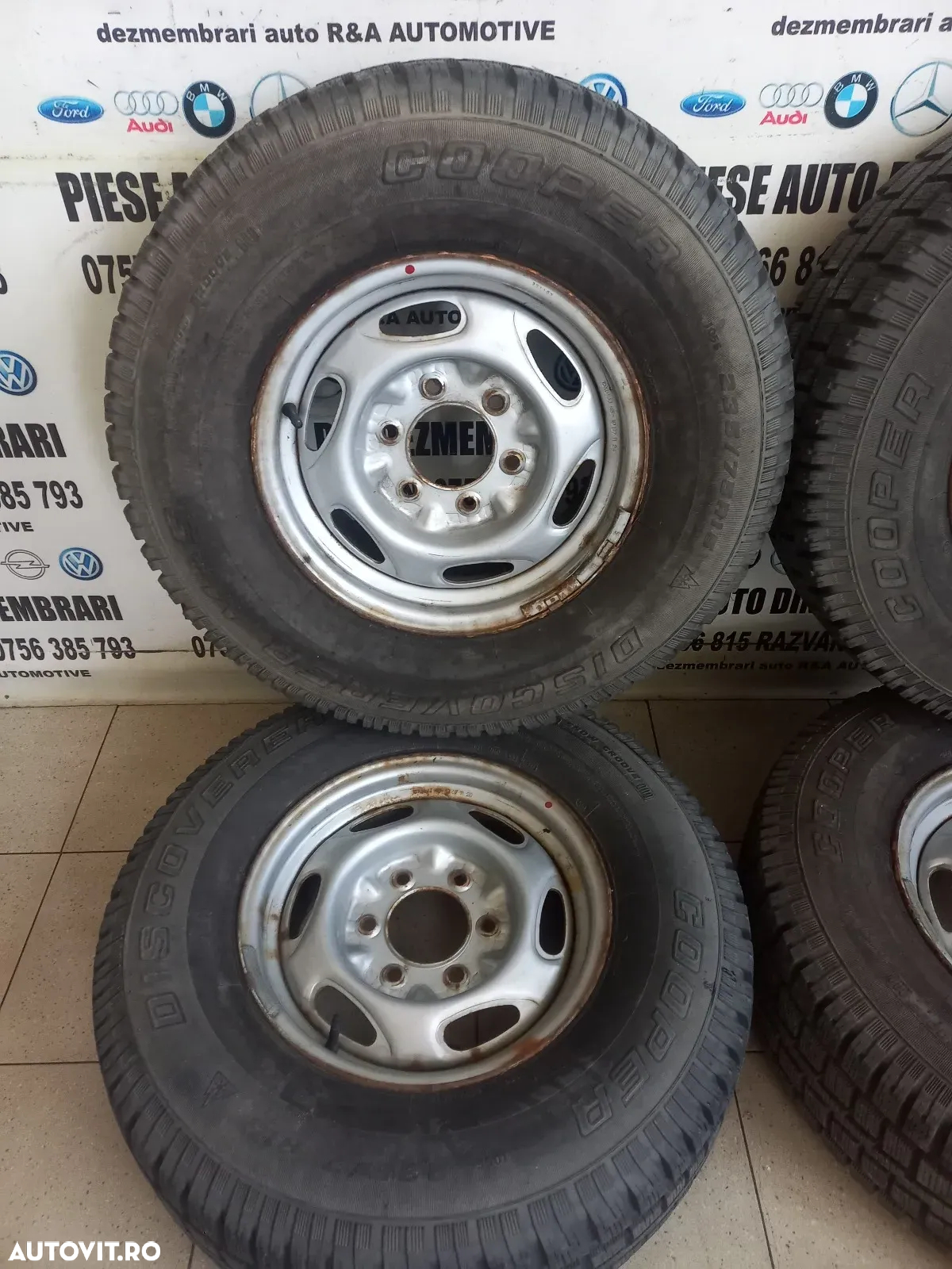 Set Jante Aluminiu Mitsubishi Pajero L200 Nissan Patrol Terrano Etc. Prezoane 6x5.5 Inch Anvelope 235/75R15 Anvelope Bune - 4