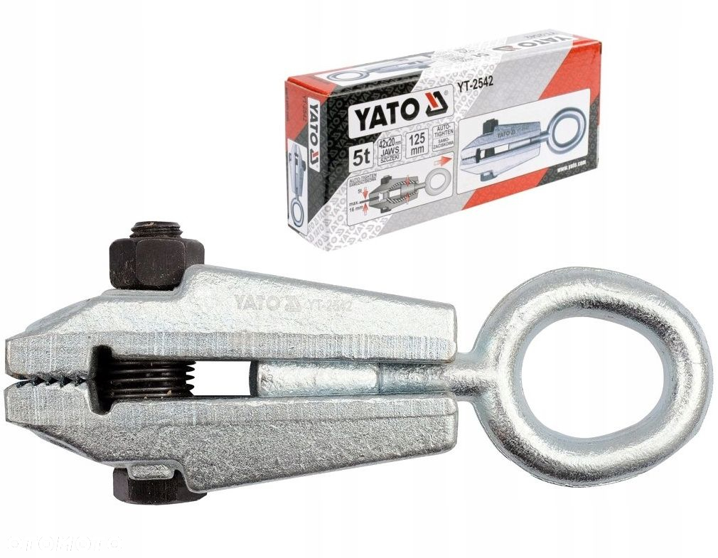 YATO KLAMRA BLACHARSKA SAMOZACISKOWA 5T KUTA ZE STALI WĘGLOWEJ C45 YT-2542 - 6