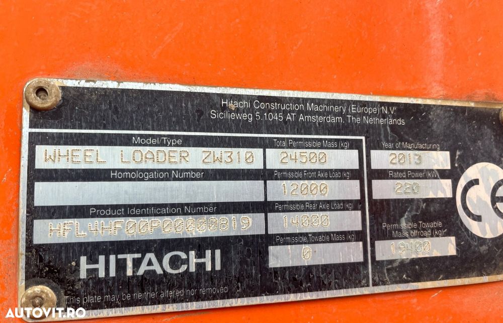 Hitachi ZW310 Incarcator Frontal - 6