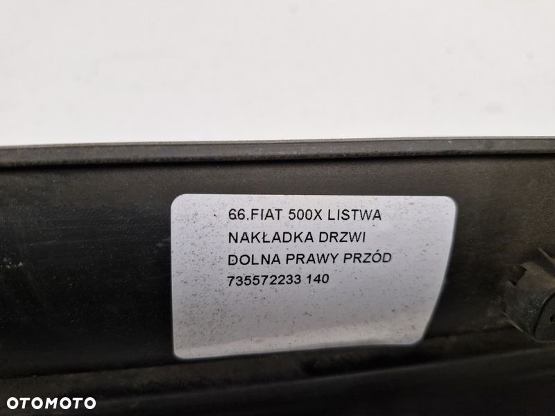 fiat 500x listwa nakładka drzwi dolna prawy przód 735572233 - 10
