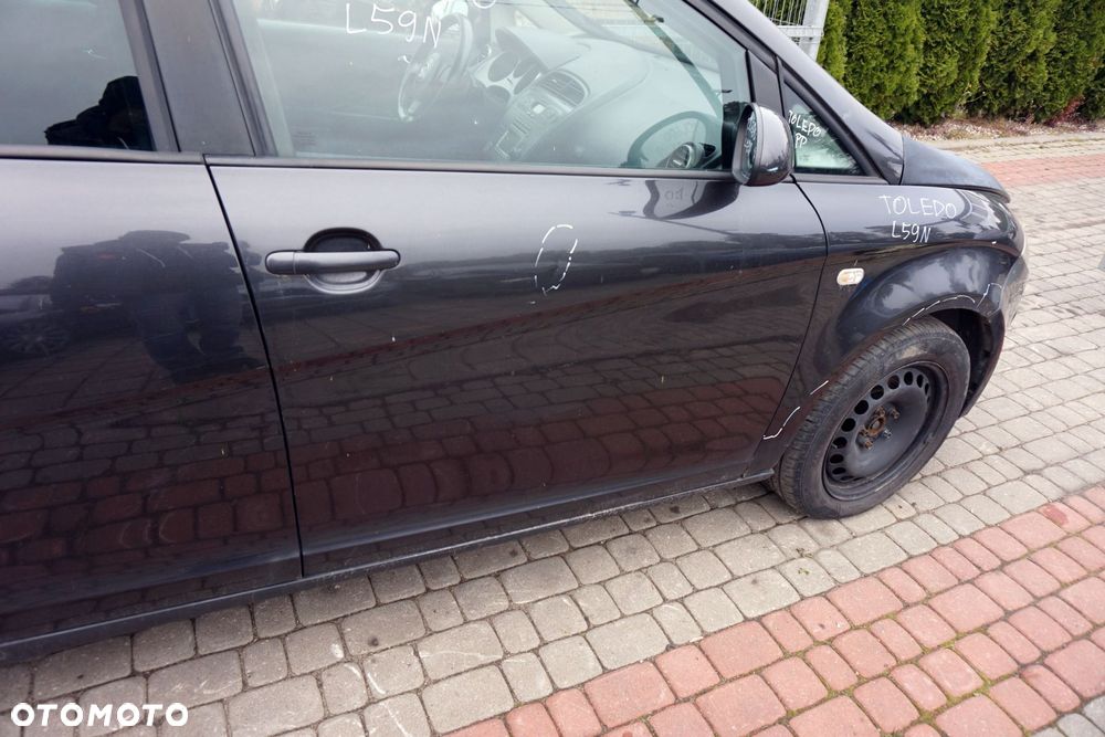 DRZWI PRZEDNIE PRAWE TOLEDO III 5P LS9N  CZARNY SEAT 2004-2009 - 4