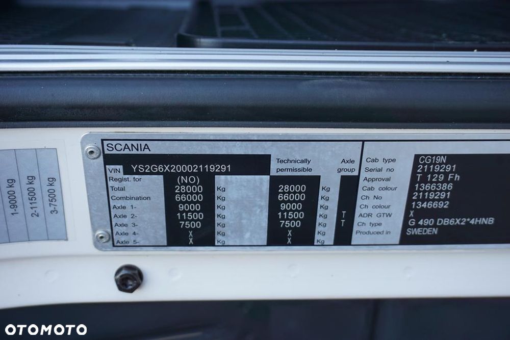 Scania G 490 / EURO 6 / CHŁODNIA + WINDA / 23 PALETY / OŚ SKRĘTNA - 11