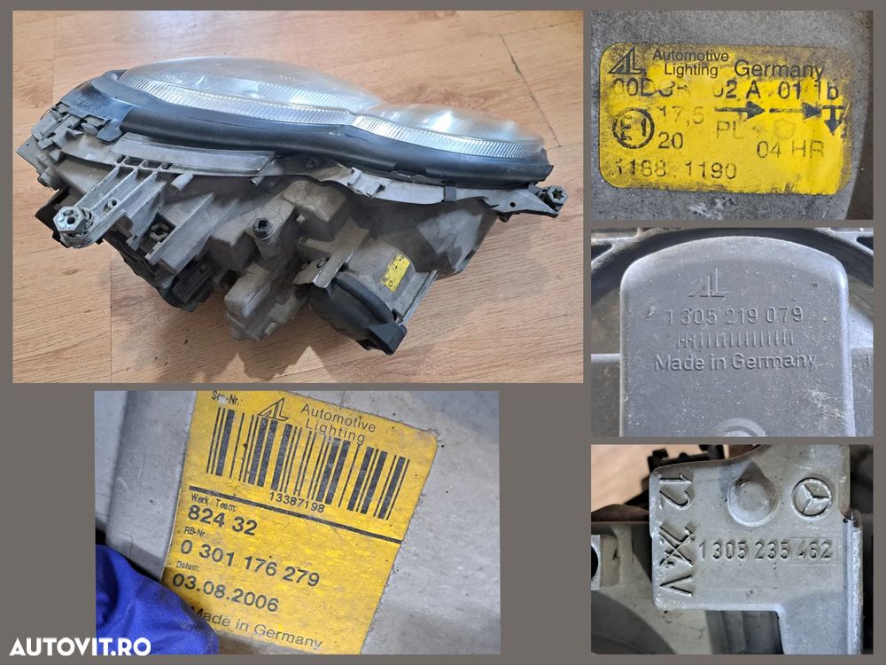 Far stanga dreapta bixenon original mercedes SL R230 W230 - 4