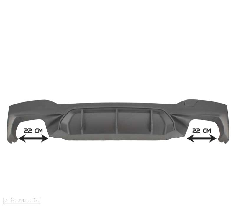 DIFUSOR BMW G30 G31 LOOK M5 PRETO MATE - 6
