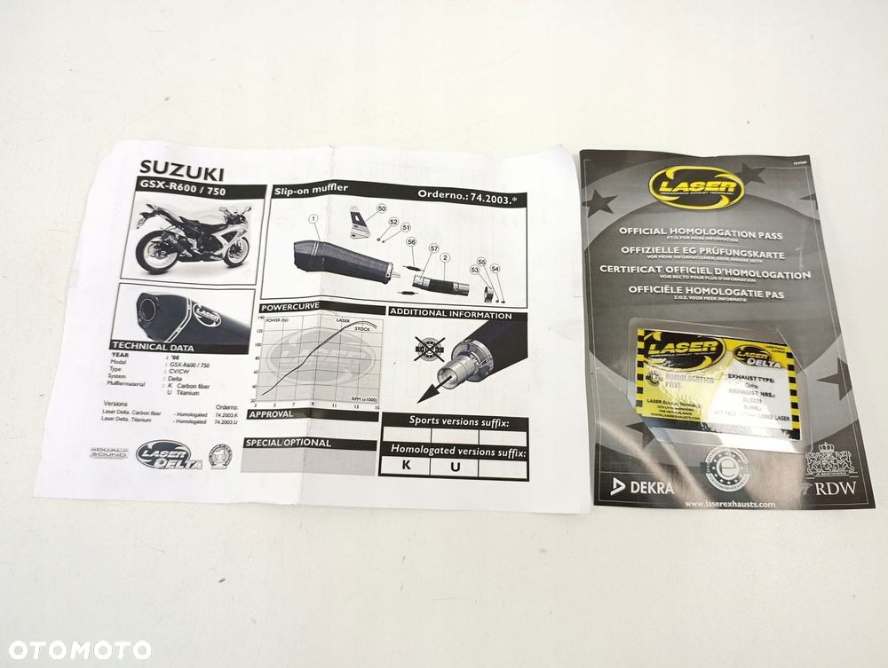 SUZUKI GSXR 600 750 K8 KOLEKTOR WYDECHOWY DOLOT LASER - 4