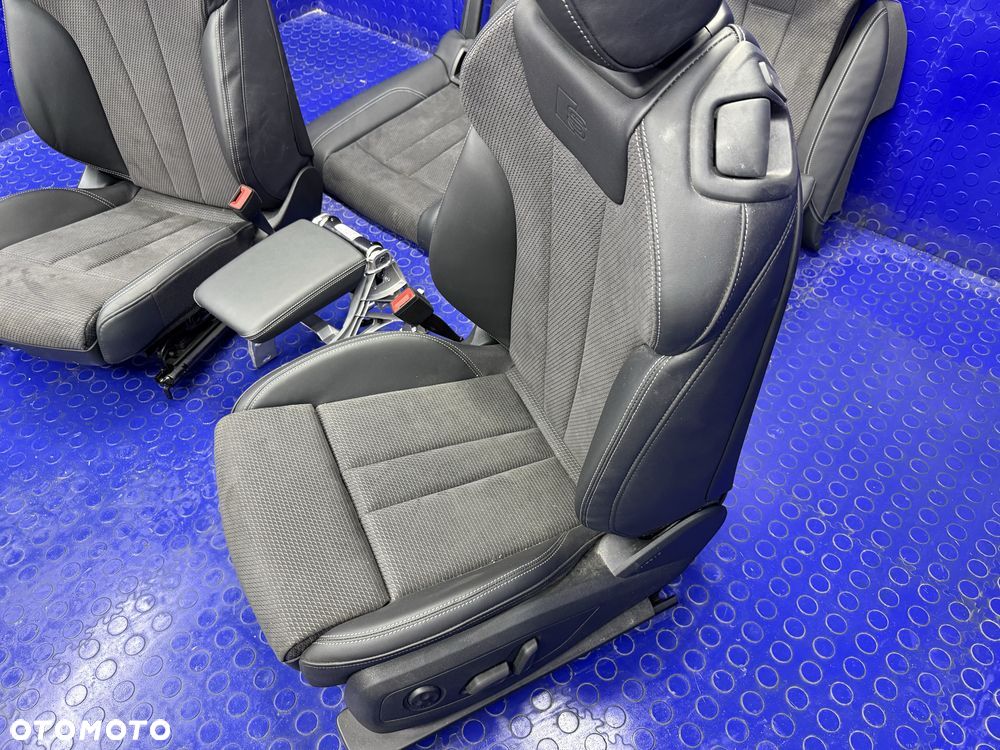 KOMPLET foteli skóra alcantara S-LINE AUDI A5 F5 8W7 CABRIO grzane OEM - 12
