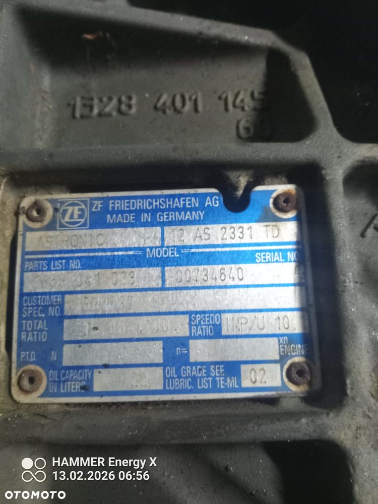 Skrzynia Biegów ZF AStronic 12 AS 2331 TD  15.86-1.00 - 2