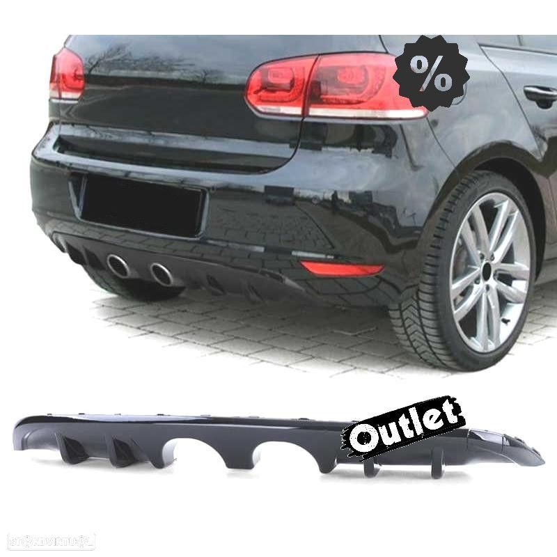 C010665C1 DIFUSOR PARA VOLKSWAGEN VW GOLF MK6 1K 08-13 DUPLO BRILHANTE PRETO - 1