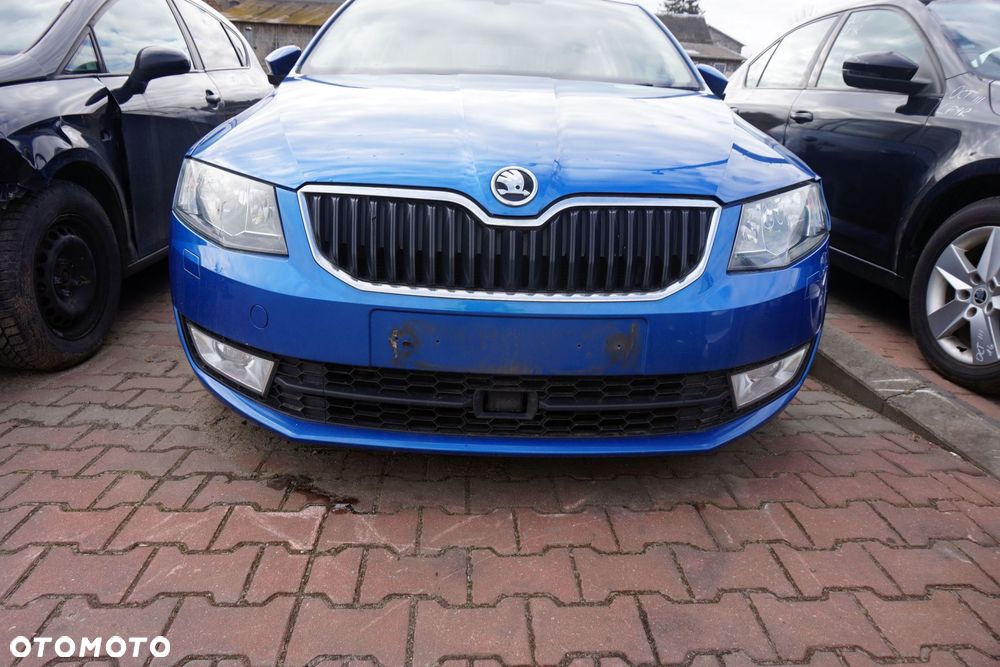 MASKA ZDERZAK BŁOTNIKI LAMPY OCTAVIA III 5E5 LF5W RADAR SPRYSKI SKODA 2012-2016 NIEBIESKI PRZÓD KOMPLETNY - 1