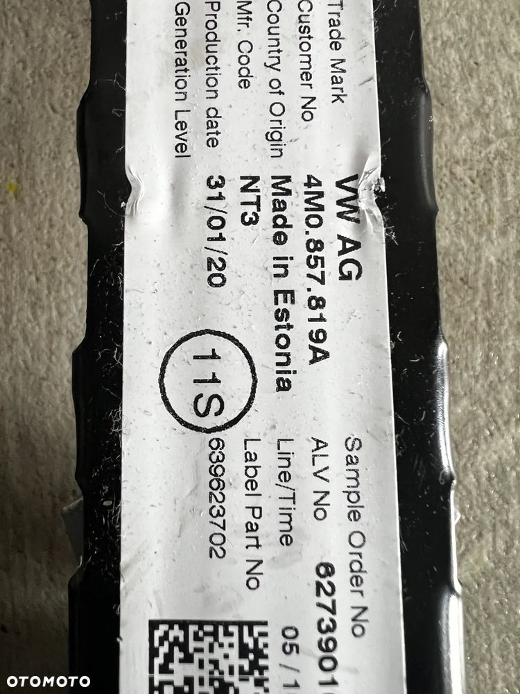 REGULACJA SUWAK PASA 4M0857819A AUDI VW SKODA - 3