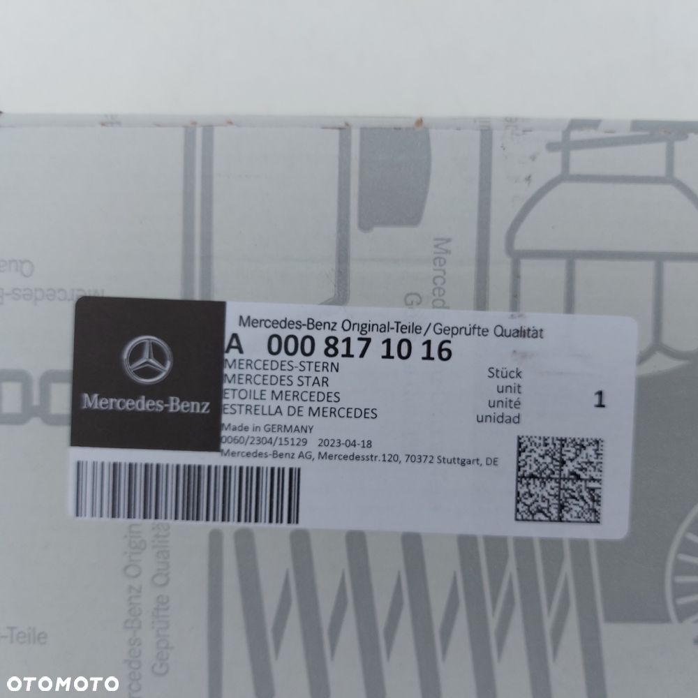 GWIAZDA ZNACZEK EMBLEMAT W GRILL ORYGINAL NOWE MERCEDES CLA W117 GLA W156 ML W166 SLK W172 A W176 C W204 W205 E W207 W212 S W217 CLS W218 SL W231 B W242 W246 R W251 0008171016 - 12
