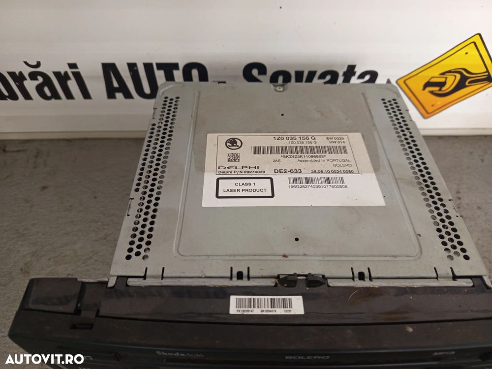 Radio CD Player Aux Auxiliar BOLERO Skoda Octavia 2 2004 - 2013 - 10