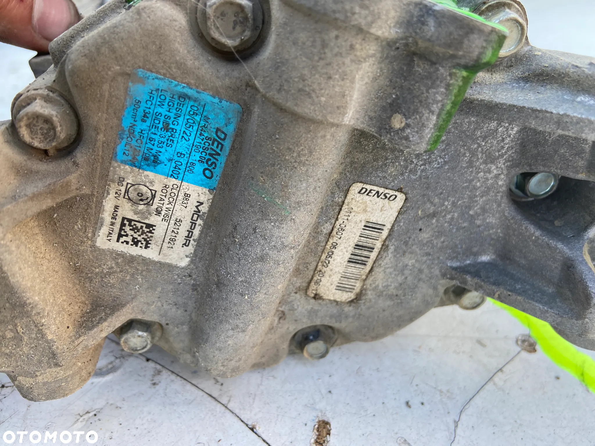 SPRĘŻARKA KLIMATYZACJI 52121921 PANDA III FIAT 500 1.0 MILD 447190-1800 - 3