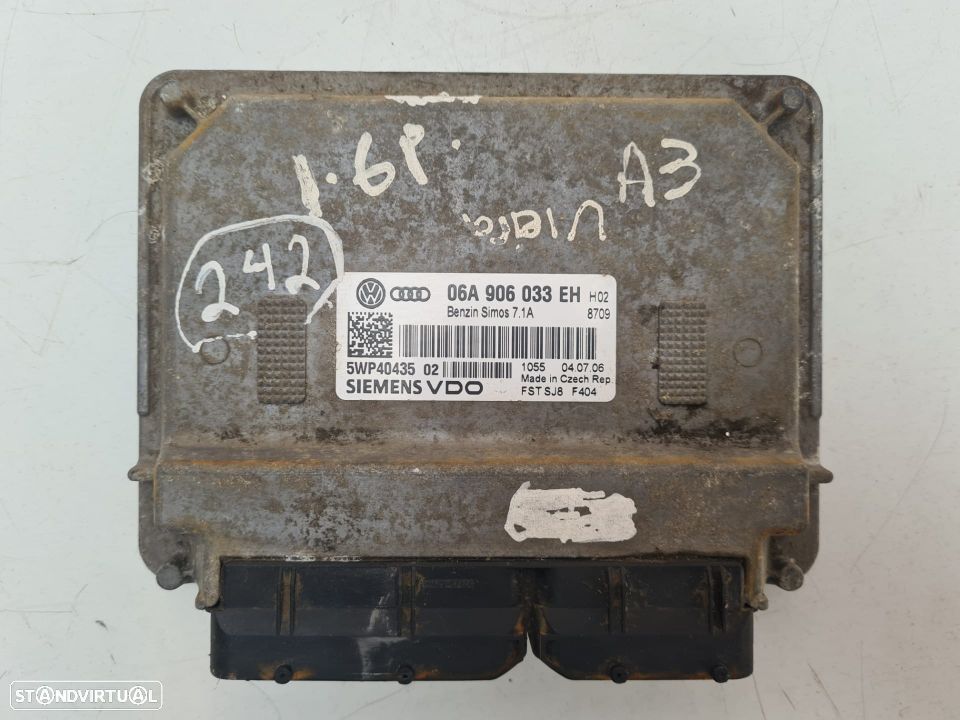 CENTRALINA ECU MOTOR AUDI A3 8P 1.6i 8V 102CV BSE 5WP40435 06A906033EH SIEMENS VW VOLKSWAGEN GOLF V PASSAT 5 MK5 SEAT ALTEA LEON SKODA OCTAVIA - 1