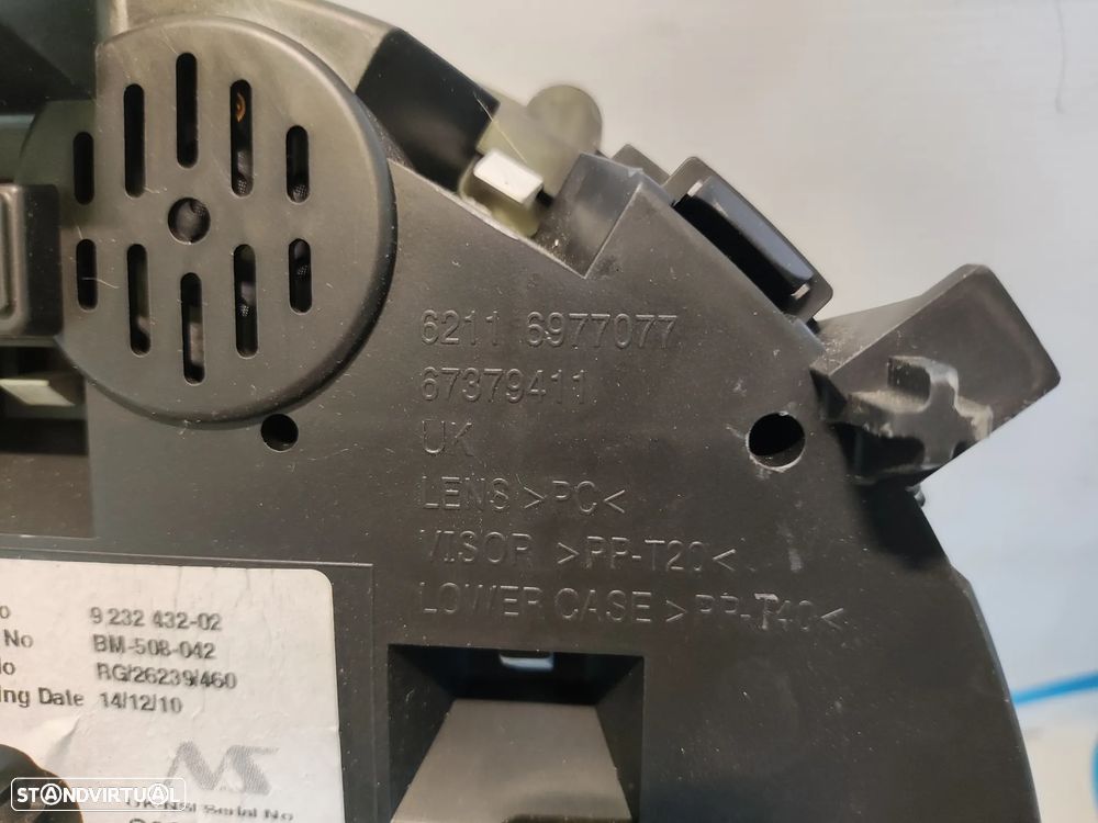 QUADRANTE MOSTRADOR MPH PAINEL INSTRUMENTOS 9232432 92343202 9 232 432 02 62116977077 6977077 67379411 MINI COOPER D R55 R56 R57 R58 R59 R60 R61 - 7
