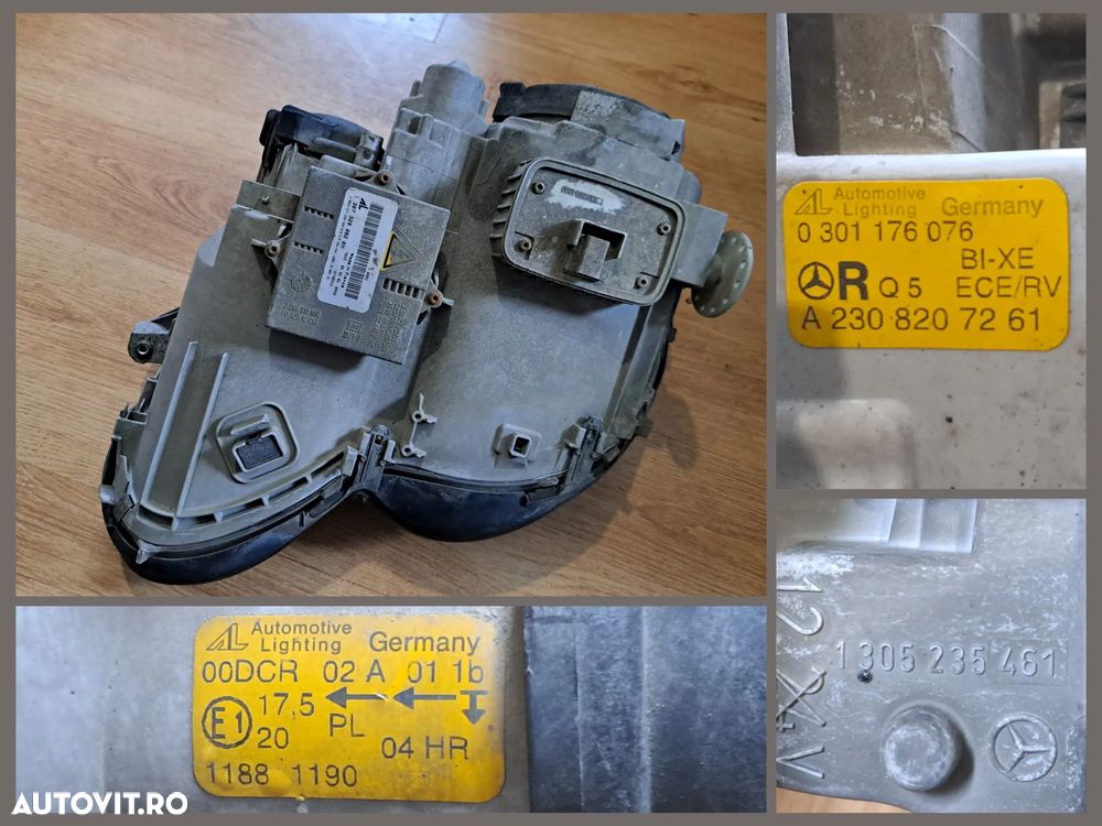 Far stanga dreapta bixenon original mercedes SL R230 W230 - 6
