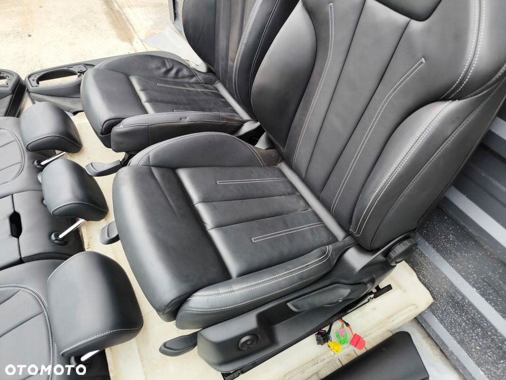 FOTEL FOTELE SKÓRA KOMPLET S LINE AUDI A4 B9 BIAŁA NIĆ PODGRZEWANE ! - 7