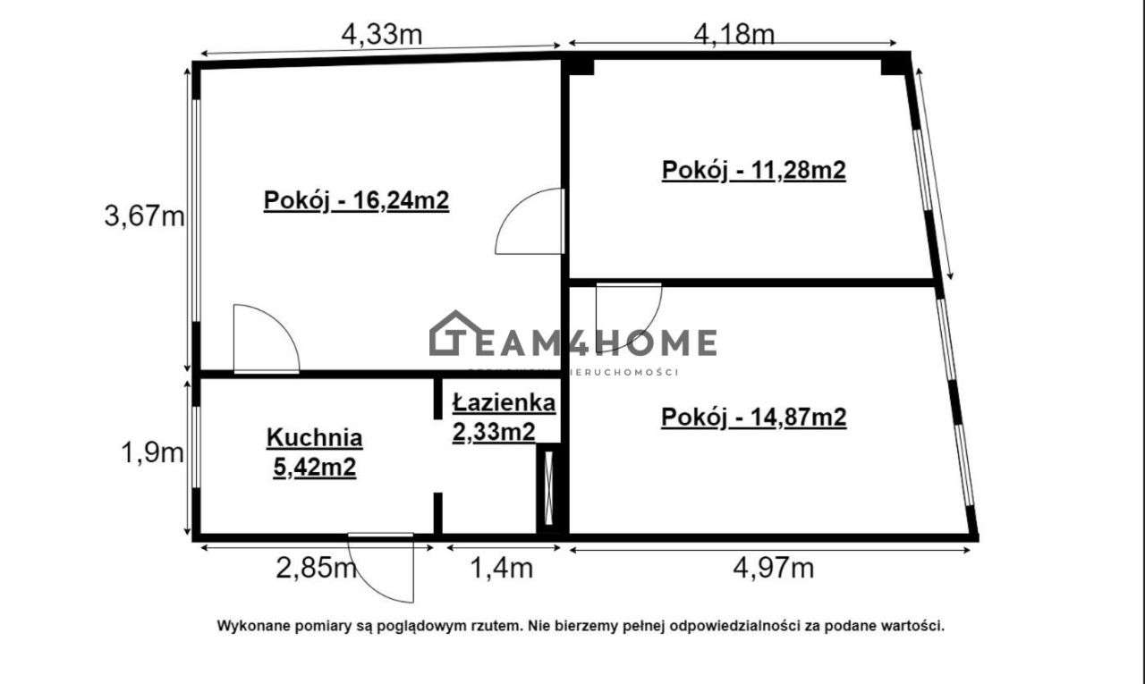 3 pokojowe mieszkanie - ul. Pijarska - Centrum