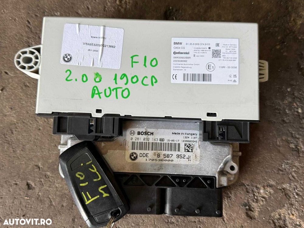 Kit pornire ecu calculator motor cas BMW seria 5 F10 facelift 8587952 - 1