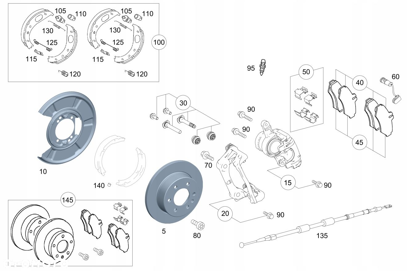 ZESTAW NAPRAWCZY ZACISKU MERCEDES SPRINTER W900 A0004230663 ASO ORG - 4