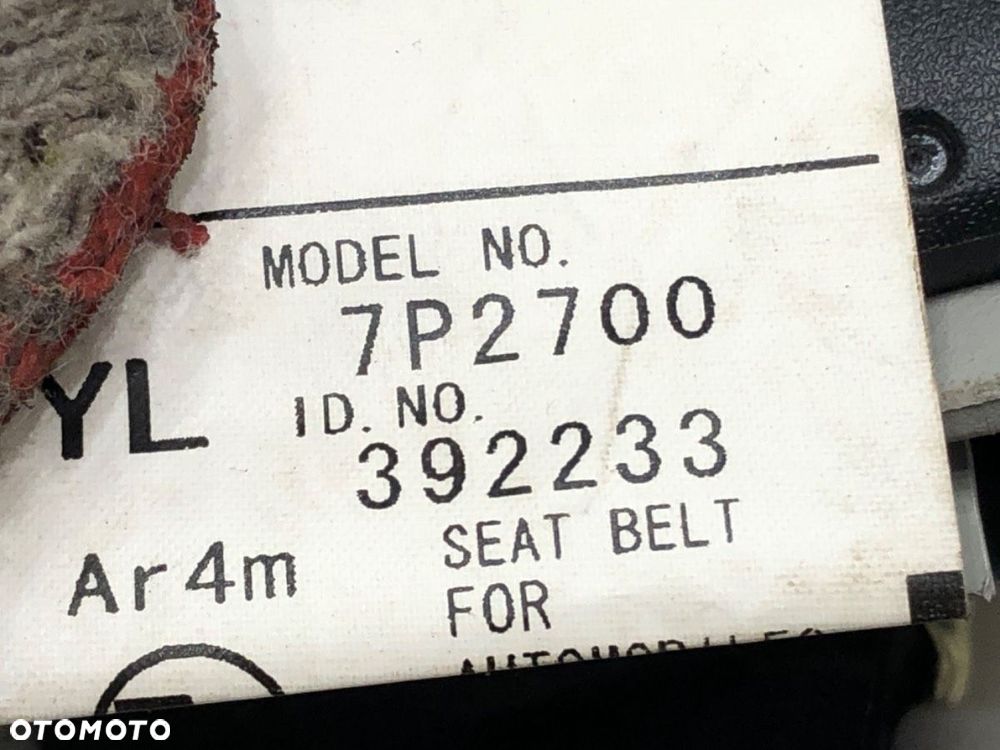 PAS BEZPIECZEŃSTWA LEWY TYŁ  TOYOTA YARIS (_P13_) 2010 - 2022 1.3 (NSP130_) 73 kW [99 KM] benzyna - 3