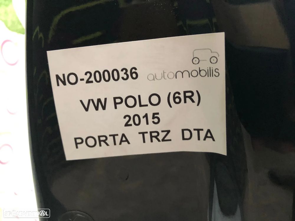 Porta Traseira Direita VW POLO V (6R) 1.6 TDI Ref. 6R4833056J - NO. 200036 - 2