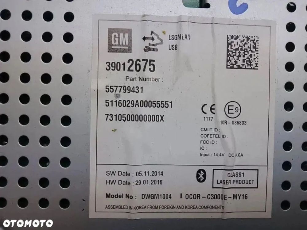 Opel Corsa E Radio CD AUX 39012675 - 4