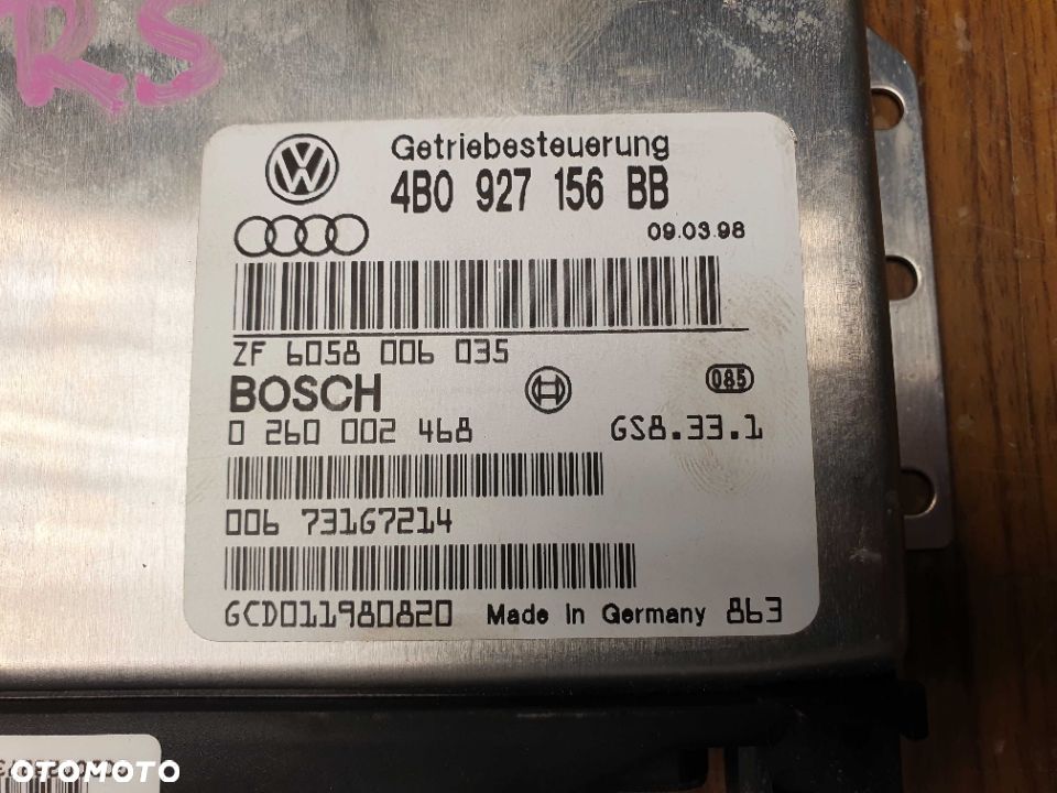 Sterownik 4B0927156BB Skrzyni Automat Automatycznej Modul Komputer Audi A6 C5 - 2