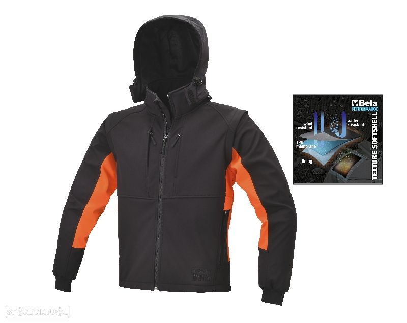 beta softshell jacket with detachable hood and sleeves 5250000870 - 1