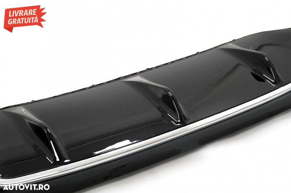 Difuzor Bara Spate cu Ornamente Toba Crom Mercedes E-Class W213 Sport - 3